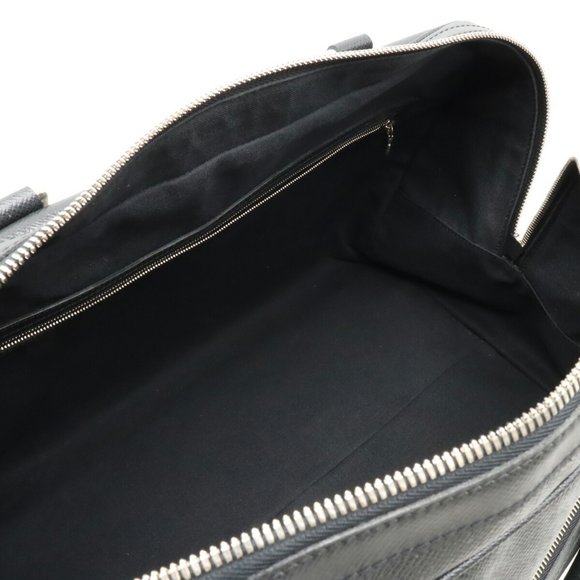 LOUIS VUITTON Taiga Stanislav Boston Bag Handbag Travel Ardoise Black M31152 - Picture 8 of 8